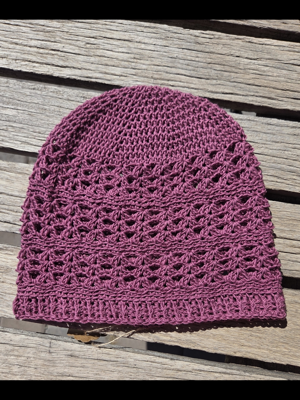 Artisan Handmade Crochet Extra-Lightweight Cotton Blend Lacey Slouchy Summer Hat